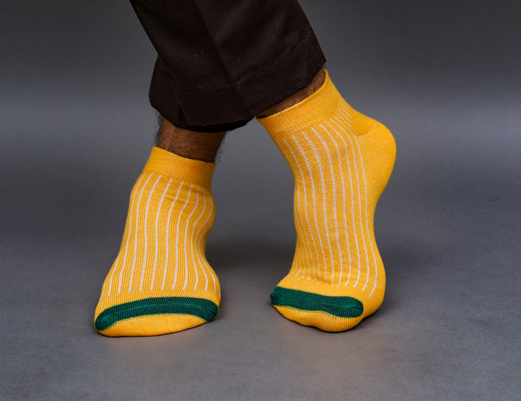 Men's Cotton  Casual Ribbed Ankle Length Socks
