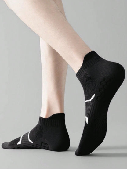 (6 Pairs) Black White Women Sports Socks Plus Size (36-43)