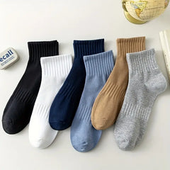 (6 Pairs) Men's Breathable Sweat-Absorbent Cotton Socks for All Seasons