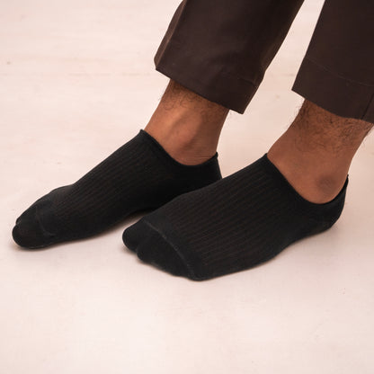 (5 Pairs) Non-Slip Solid Color Invisible Socks - Unisex, Breathable, Lightweight