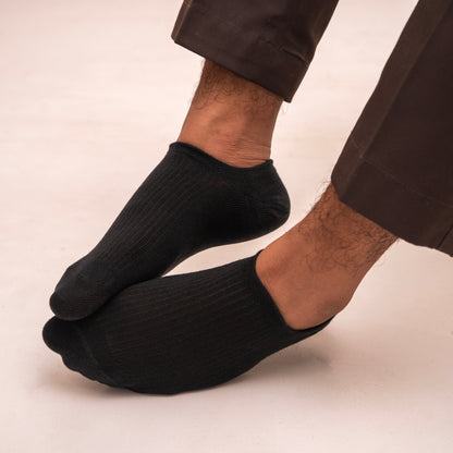 (5 Pairs) Non-Slip Solid Color Invisible Socks - Unisex, Breathable, Lightweight