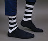 Men's Premium Cotton Striped Multi-Color Full Length Socks For Men - Pack of 2 Pair