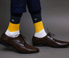 Men's Multi Color Premium Cotton Color-Block Socks For Men - Pack of 3 Pair