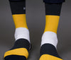 Men's Multi Color Premium Cotton Color-Block Socks For Men - Pack of 3 Pair
