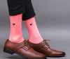 Men's Solid Color Azalea Pink - Purple Color Full Length Premium Cotton Socks For Men - Pack of 2 Pair
