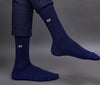 Men's Combed Cotton Ribbed Black - Blue- Coffee Color Full Length Premium Socks - Pack of 3 Pair