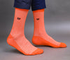 Men's Combed Cotton Ribbed Skin - Yellow - Orange Color Full Length Premium Socks - Pack of 3 Pair