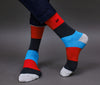 Men's Multi Color Premium Cotton Color-Block Socks For Men - Pack of 3 Pair