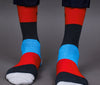 Men's Multi Color Premium Cotton Color-Block Socks For Men - Pack of 3 Pair