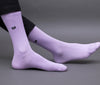 Men's Solid Color Lavendor - Purple Full Length Premium Cotton Socks For Men - Pack of 2 Pair