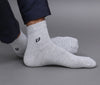 Men's Solid Light Gray- Charcoal Color Premium Cotton Ankle Length Socks - Pack of 2 Pair