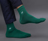 Men's Solid Color Green - Mustard Yellow Premium Cotton Ankle Length Socks - Pack of 2 Pair