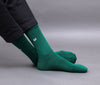 Men's Solid Color Mustard Yellow & Green Color Full Length Premium Cotton Socks For Men - Pack of 2 Pair