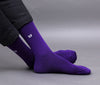 Men's Solid Color Lavendor - Purple Full Length Premium Cotton Socks For Men - Pack of 2 Pair