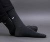 Men's Solid Color Lt Gray, Dark Gray Full Length Premium Cotton Socks For Men - Pack of 2 Pair