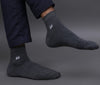 Men's Solid Light Gray- Charcoal Color Premium Cotton Ankle Length Socks - Pack of 2 Pair
