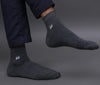 Men's Solid Color Yellow - Dark Gray Premium Cotton Ankle Length Socks - Pack of 2 Pair