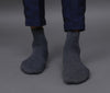 Men's Solid Color Sky - Dark Gray Premium Cotton Ankle Length Socks - Pack of 2 Pair