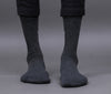 Men's Solid Color Sky- Charcoal Color Full Length Premium Cotton Socks For Men - Pack of 2 Pair