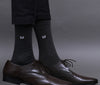 Men's Solid Color Lt Gray, Dark Gray Full Length Premium Cotton Socks For Men - Pack of 2 Pair