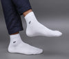 Men's Cotton White Solid Color Ankle Length