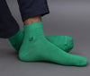 Men's Solid Color Green - Mahendi Premium Cotton Ankle Length Socks - Pack of 2 Pair