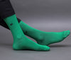 Men's Solid Color Light & Army Green Color Full Length Premium Cotton Socks For Men - Pack of 2 Pair