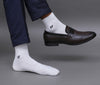 Men's Cotton White Solid Color Ankle Length