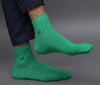 Men's Cotton Green Solid Color Ankle Length
