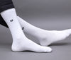 Men's Solid Color White, Maroon Full Length Premium Cotton Socks For Men - Pack of 2 Pair
