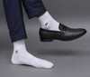 Men's Solid White-Maroon Color Premium Cotton Ankle Length Socks - Pack of 2 Pair