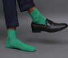 Men's Cotton Green Solid Color Ankle Length