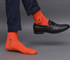 Men's Cotton Orange Solid Color Ankle Length