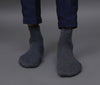 Men's Cotton Dark Gray Solid Color Ankle Length