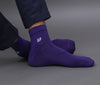 Men's Cotton Dark Purple Solid Color Ankle Length