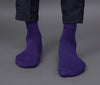 Men's Cotton Dark Purple Solid Color Ankle Length