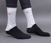 Men's Premium Cotton Polka Dot Sky - Yellow & Black - White & Blue - Gray Multicolor Full Length Socks - Pack of 3 Pair