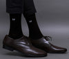 Men's Solid Color Skin- Coffee Full Length Premium Cotton Socks For Men - Pack of 2 Pair