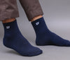 Men's Solid Color Combed Cotton Ankle Length Socks For Men - Pack of 3 Pair