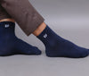 Men's Solid Color Combed Cotton Ankle Length Socks For Men - Pack of 3 Pair