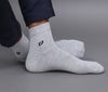 Men's Cotton Light Gray Solid Color Ankle Length