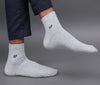 Men's Cotton Light Gray Solid Color Ankle Length