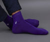 Men's Solid Color Pink - Purple Premium Cotton Ankle Length Socks - Pack of 2 Pair