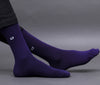 Men's Solid Color Azalea Pink - Purple Color Full Length Premium Cotton Socks For Men - Pack of 2 Pair