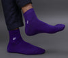Men's Solid Color Pink - Purple Premium Cotton Ankle Length Socks - Pack of 2 Pair