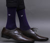 Men's Solid Color Azalea Pink - Purple Color Full Length Premium Cotton Socks For Men - Pack of 2 Pair