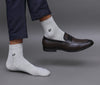 Men's Cotton Light Gray Solid Color Ankle Length