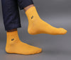 Men's Cotton Mustard Yellow Solid Color Ankle Length