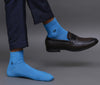 Men's Solid Color Sky - Dark Gray Premium Cotton Ankle Length Socks - Pack of 2 Pair