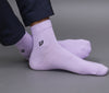 Men's Cotton Light Lavendor Solid Color Ankle Length